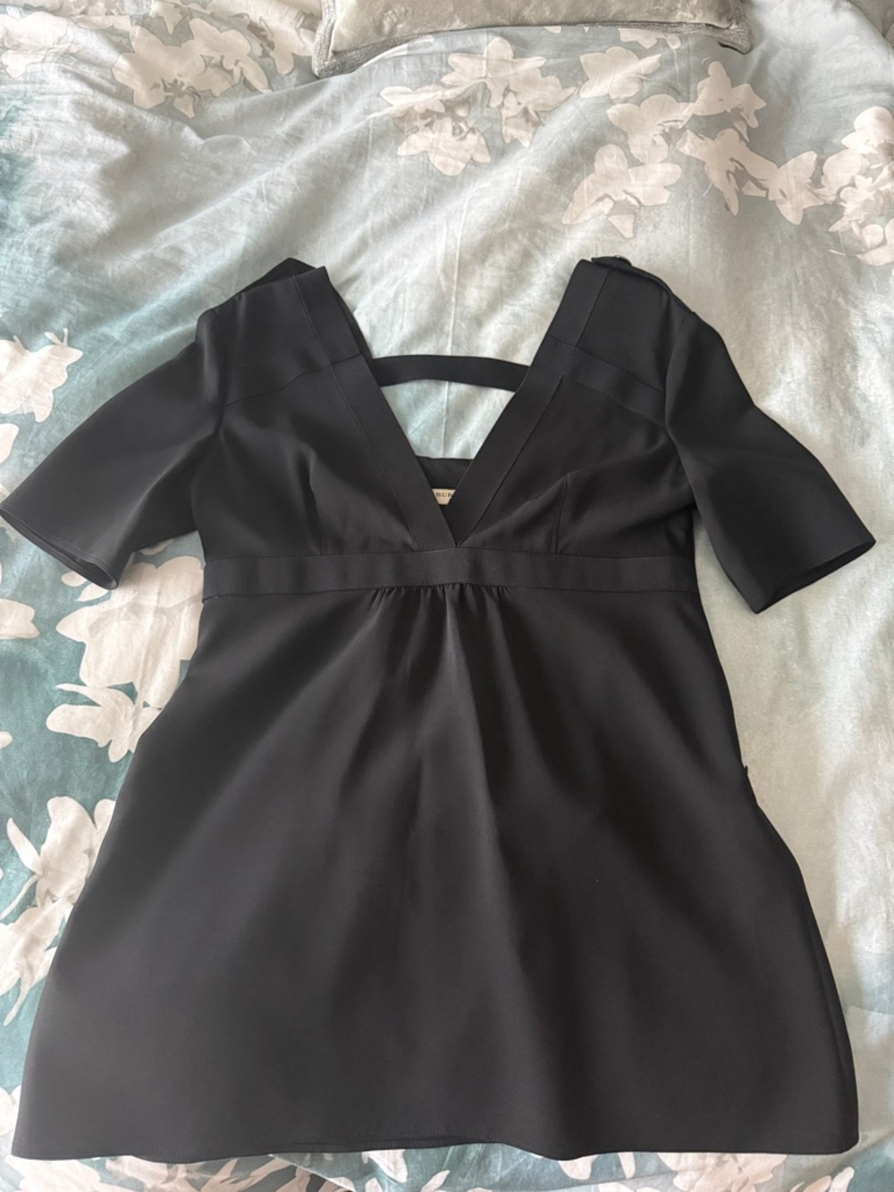Burberry Black Lined Jacket with Ribbon Trim